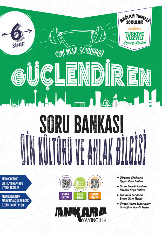 Ankara Yayıncılık 6. Sınıf Güçlendiren Din Kültürü ve Ahlak Bilgisi Soru Bankası - Ankara Yayıncılık kitap kapağı