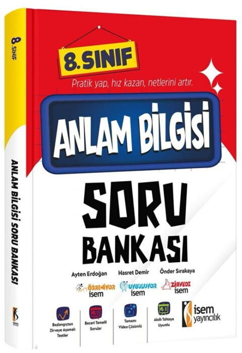 İsem Yayınları 8. Sınıf Anlam Bilgisi Soru Bankası - İsem Yayıncılık kitap kapağı