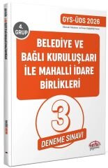 Editör 2026 GYS ÜDS Belediye ve Bağlı Kuruluşları ile Mahalli İdare Birlikleri 4. Grup 3 Deneme Çözümlü Görevde Yükselme Ünvan Değişikliği Editör Yayınları