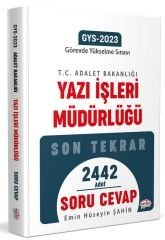 Editör 2023 GYS Adalet Bakanlığı Yazı İşleri Müdürlüğü Son Tekrar Soru Cevap Görevde Yükselme Editör Yayınları