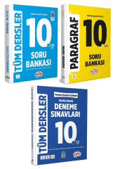 Editör 10. Sınıf Tüm Dersler Soru Bankası + 10 Deneme + Paragraf Soru Bankası 3 lü Set Editör Yayınları