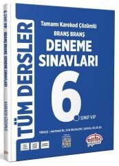 Editör 6. Sınıf Tüm Dersler Ünite Ünite Deneme Sınavları Çözümlü Editör Yayınları