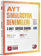 3D Yayınları YKS AYT Sayısal Simülasyon 3 Deneme Video Çözümlü 3D Yayınları