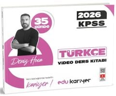 EDU Kariyer 2026 KPSS 35 Günde Türkçe Video Ders Notları Kitabı - Deniz Bozkurt - EDU Kariyer kitap kapağı
