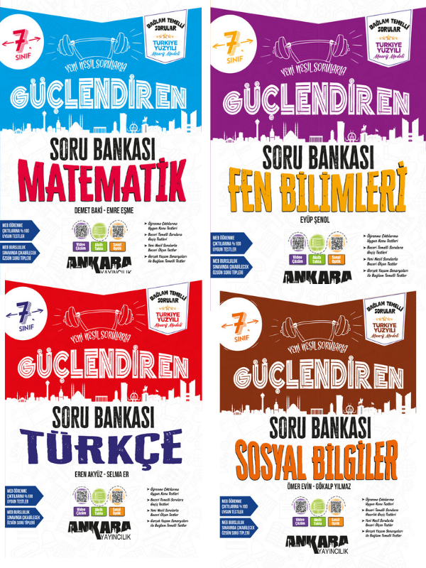2027 7.Sınıf Güçlendiren Matematik-Türkçe-Fen-Sosyal Bağlam Temelli %100 Yeni Müfredat Soru Bankası Seti - Ankara Yayıncılık kitap kapağı