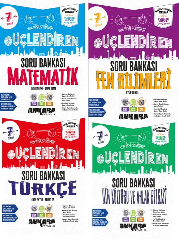 2027 7.Sınıf Güçlendiren Matematik-Türkçe-Fen-DinBağlam Temelli %100 Yeni Müfredat Soru Bankası Seti - Ankara Yayıncılık kitap kapağı