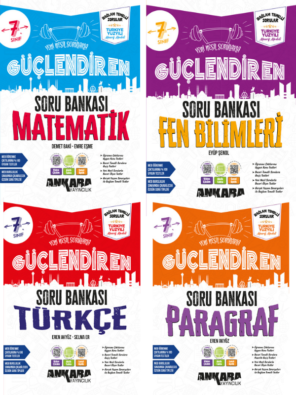 2027 7.Sınıf Güçlendiren Matematik-Türkçe-Fen-Parag.Bağlam Temelli %100 Yeni Müfredat Soru Bankası Seti - Ankara Yayıncılık kitap kapağı