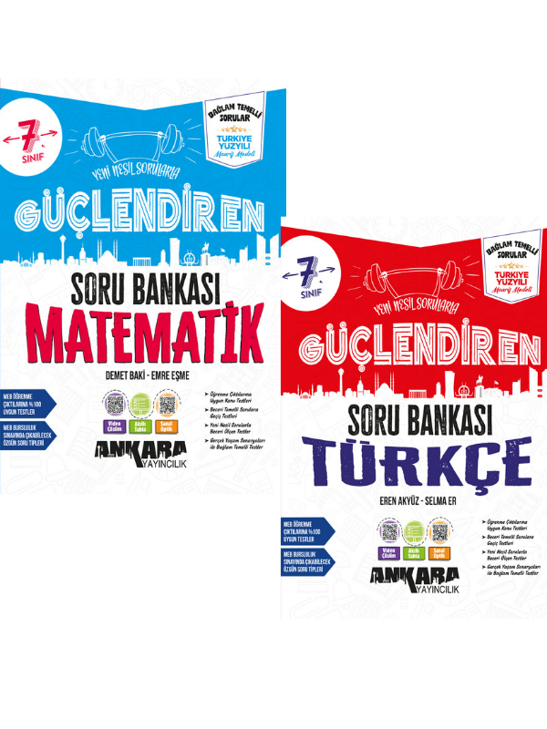 2027 7.Sınıf Güçlendiren Matematik-Türkçe Bağlam Temelli %100 Yeni Müfredat Soru Bankası Seti - Ankara Yayıncılık kitap kapağı