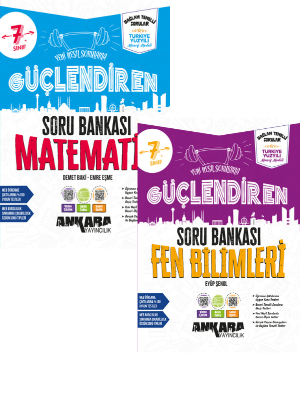 2027 7.Sınıf Güçlendiren Matematik-Fen Bağlam Temelli %100 Yeni Müfredat Soru Bankası Seti - Ankara Yayıncılık kitap kapağı