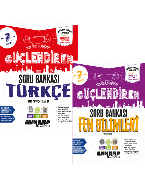 2027 7.Sınıf Güçlendiren Türkçe-Fen Bağlam Temelli %100 Yeni Müfredat Soru Bankası Seti - Ankara Yayıncılık kitap kapağı