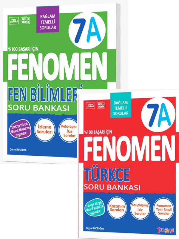 2027 7.Sınıf FEN BİLİMLERİ A-TÜRKÇE A Kolay Orta Seviye %100 Marif Yeni Müfredat Soru Bankası Seti - FENOMEN OKUL YAYINLARI kitap kapağı