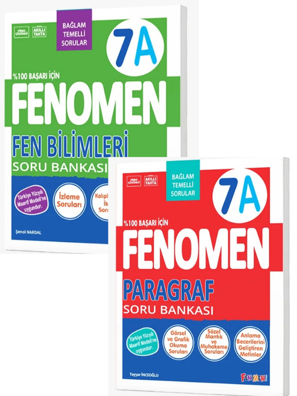 2027 7.Sınıf FEN BİLİMLERİ A-PARAGRAF A Kolay Orta Seviye %100 Marif Yeni Müfredat Soru Bankası Seti - FENOMEN OKUL YAYINLARI kitap kapağı