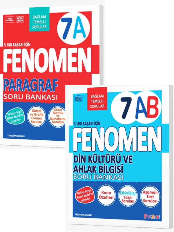 2027 7.Sınıf PARAGRAF A-DİN KÜLTÜRÜ AB Kolay Orta Seviye %100 Marif Yeni Müfredat Soru Bankası Seti - FENOMEN OKUL YAYINLARI kitap kapağı