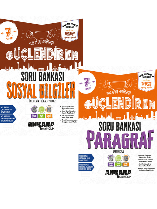 2027 7.Sınıf Güçlendiren Sosyal-Paragraf Bağlam Temelli %100 Yeni Müfredat Soru Bankası Seti - Ankara Yayıncılık kitap kapağı