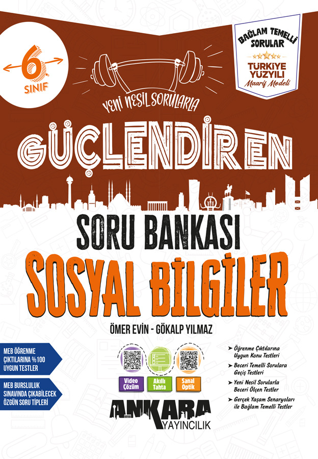 Ankara Yayıncılık 6. Sınıf Güçlendiren Sosyal Bilgiler Soru Bankası - Ankara Yayıncılık kitap kapağı