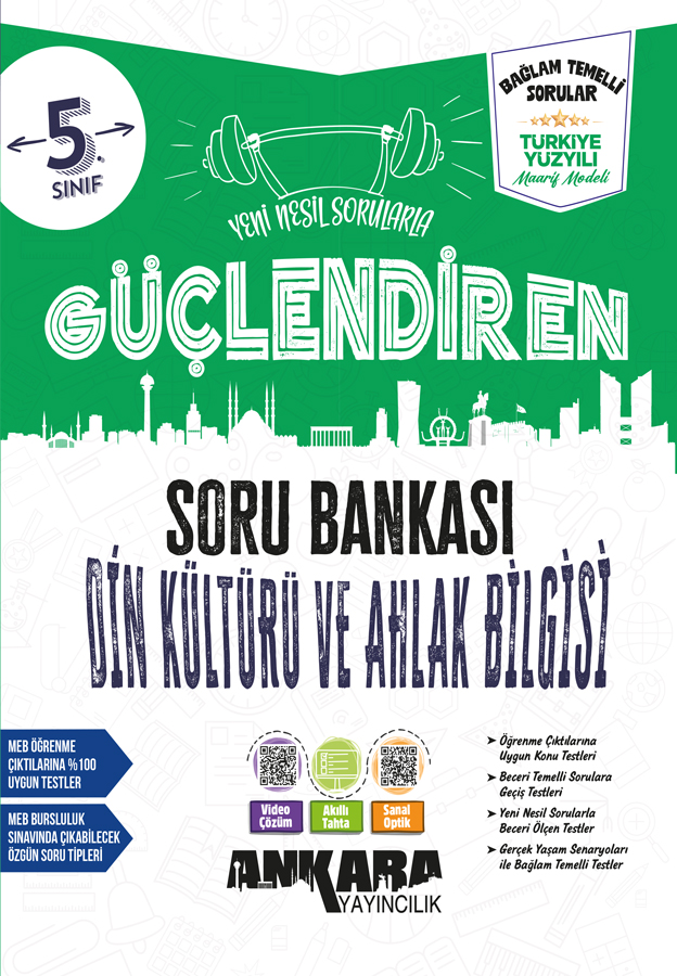 Ankara Yayıncılık 5. Sınıf Güçlendiren Din Kültürü ve Ahlak Bilgisi Soru Bankası - Ankara Yayıncılık kitap kapağı