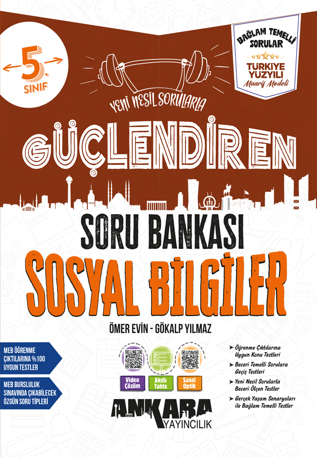 Ankara Yayıncılık 5. Sınıf Güçlendiren Sosyal Bilgiler Soru Bankası - Ankara Yayıncılık kitap kapağı