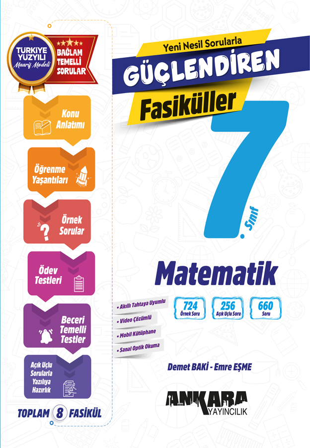 Ankara Yayıncılık 7. Sınıf Güçlendiren Matematik Fasikülleri - Ankara Yayıncılık kitap kapağı