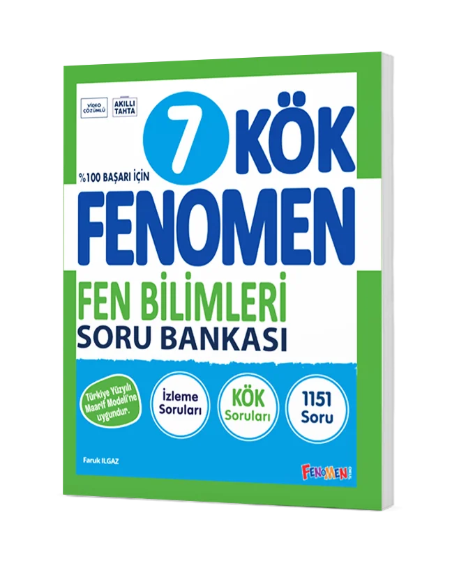 Fenomen Okul Yayınları 7. Sınıf Kök Fen Bilimleri Soru Bankası - FENOMEN OKUL YAYINLARI kitap kapağı