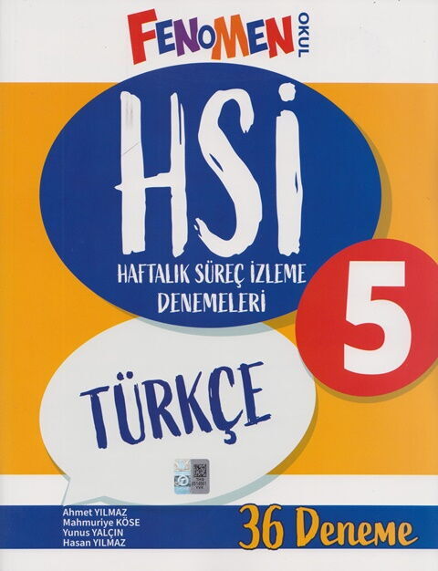 Fenomen Okul Yayınları 5. Sınıf Türkçe HSİ Haftalık Süreç İzleme Denemeleri - FENOMEN OKUL YAYINLARI kitap kapağı