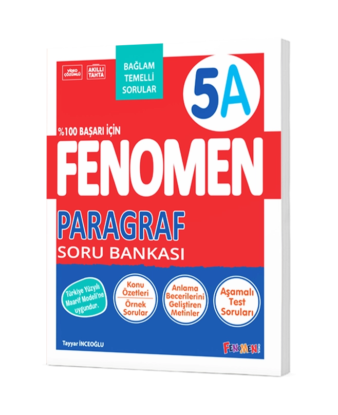 Fenomen Okul Yayınları 5. Sınıf Paragraf (A) Soru Bankası - FENOMEN OKUL YAYINLARI kitap kapağı