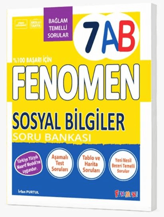 Fenomen Okul Yayınları 7. Sınıf Sosyal Bilgiler A-B Soru Bankası - FENOMEN OKUL YAYINLARI kitap kapağı