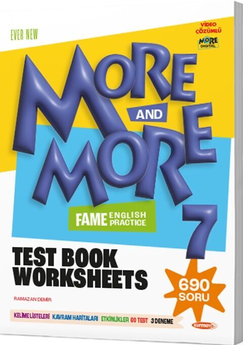 Kurmay ELT More and More English 7 Fenomen Worksheets Test Book - Kurmay ELT kitap kapağı