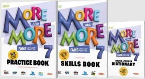 Kurmay ELT More and More English 7 Practice Book Skills Book Dictionary - Kurmay ELT kitap kapağı
