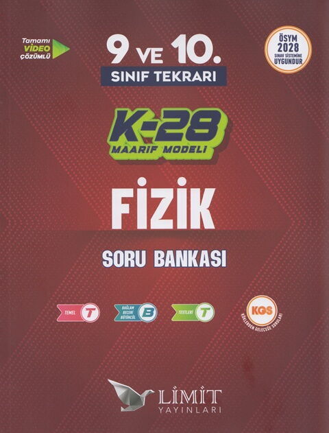 Limit Yayınları TYT 9 ve 10. Sınıf Tekrarı Fizik K-28 Maarif Model Soru Bankası - Limit Yayınları kitap kapağı