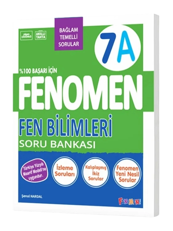 Fenomen Okul Yayınları 7. Sınıf Fen Bilimleri (A) Soru Bankası - FENOMEN OKUL YAYINLARI kitap kapağı