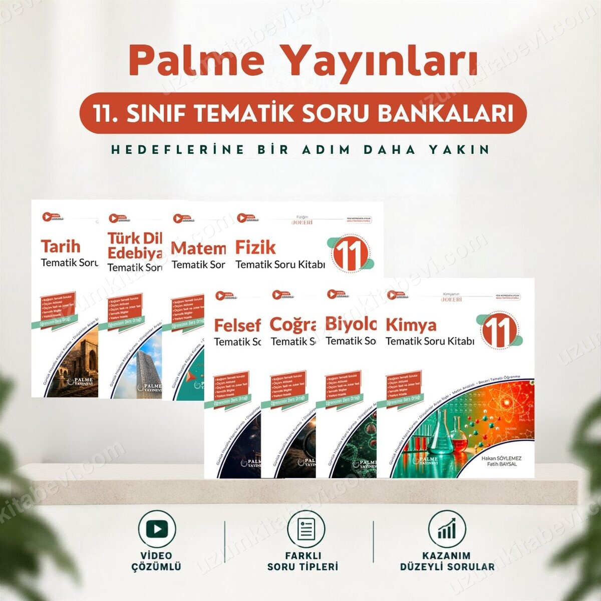 Palme Yayınları 11.Sınıf 2027 Tüm Dersler 8 Kitap(M-E-F-K-B-T-C-F) %100 Yeni Müfredat Tematik Soru Bankası (Yeni Ürün) - Palme Yayınları kitap kapağı