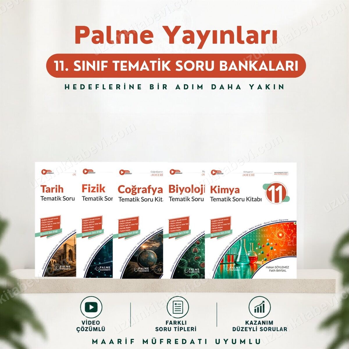 Palme Yayınları 11.Sınıf 2027 5 Kitap (F-K-B-T-C) %100 Yeni Müfredat Tematik Soru Bankası (Yeni Ürün) - Palme Yayınları kitap kapağı