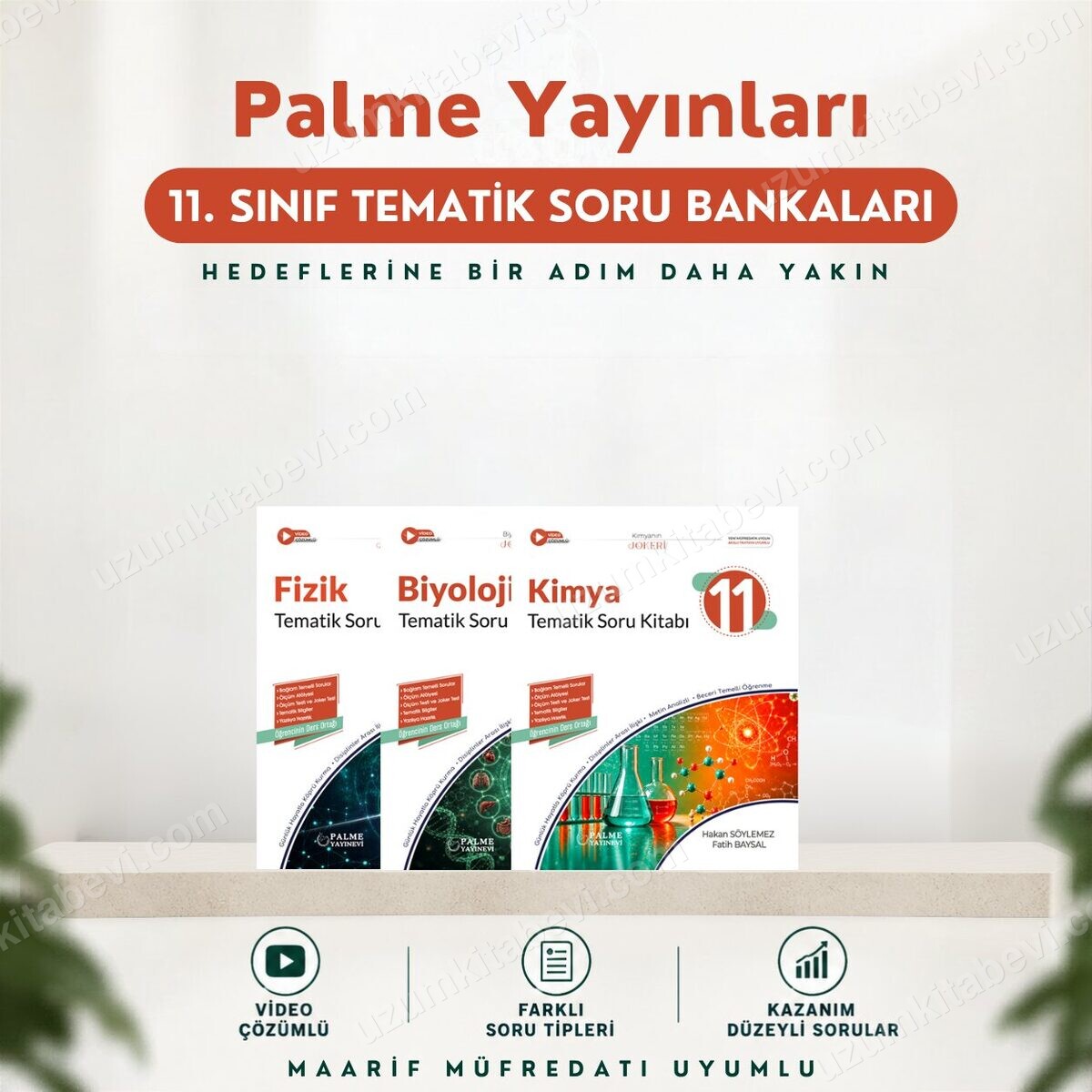 Palme Yayınları 11.Sınıf 2027 FİZİK-KİMYA-BİYOLOJİ 3 KİTAP %100 Yeni Müfredat Tematik Soru Bankası (Yeni Ürün) - Palme Yayınları kitap kapağı