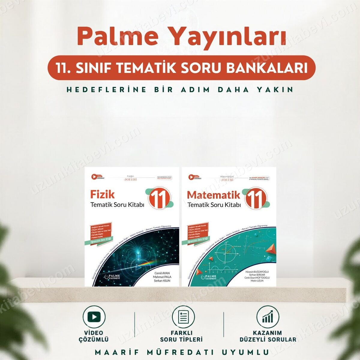 Palme Yayınları 11.Sınıf 2027 MATEMATİK-FİZİK 2 KİTAP %100 Yeni Müfredat Tematik Soru Bankası (Yeni Ürün) - Palme Yayınları kitap kapağı