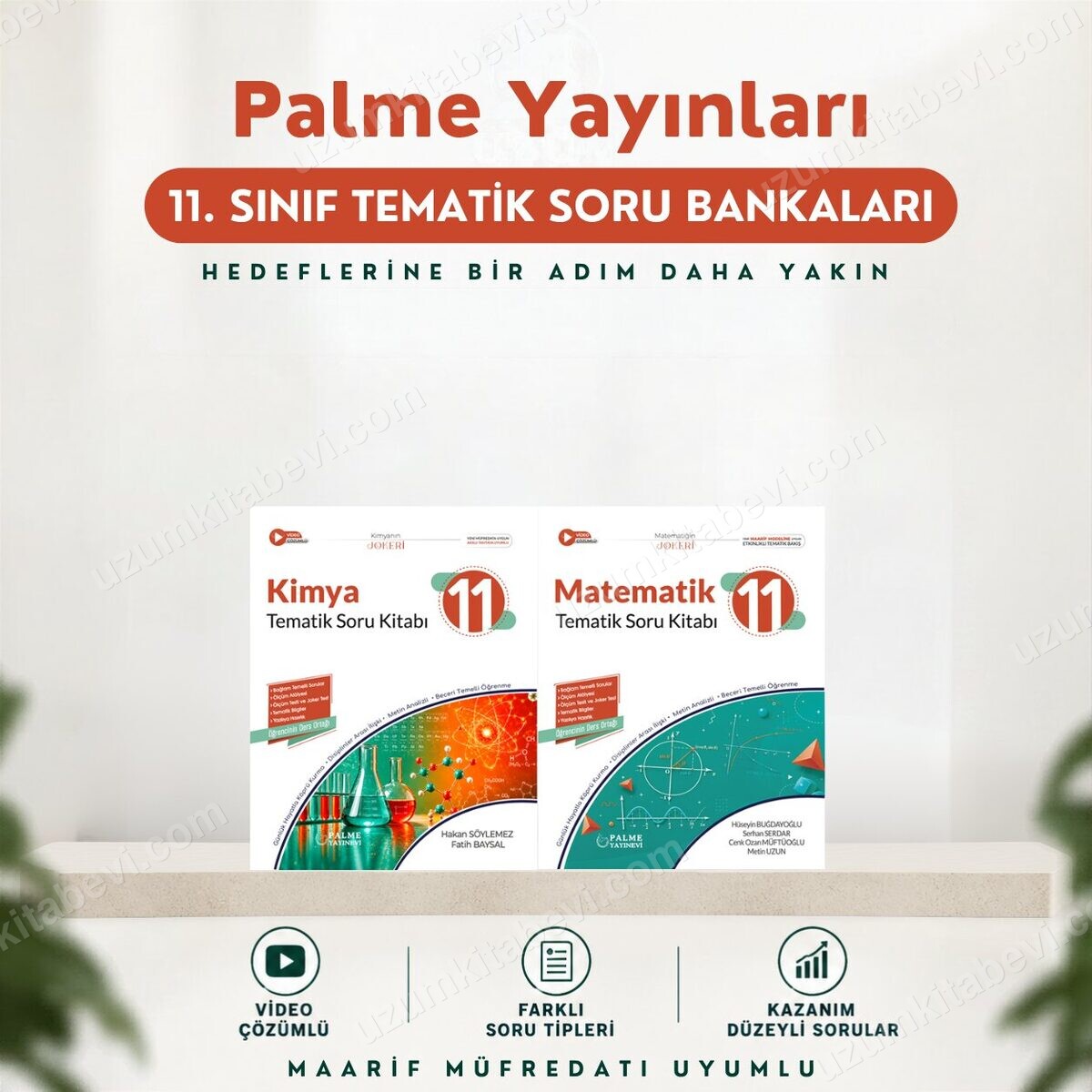 Palme Yayınları 11.Sınıf 2027 MATEMATİK-KİMYA 2 KİTAP %100 Yeni Müfredat Tematik Soru Bankası (Yeni Ürün) - Palme Yayınları kitap kapağı