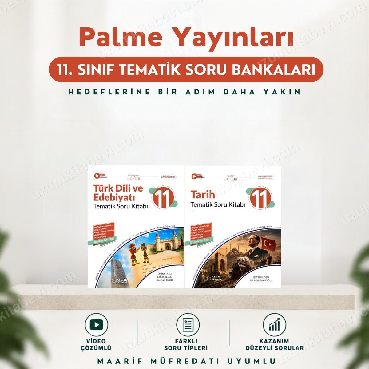 Palme Yayınları 11.Sınıf 2027 TÜRK DİLİ EDEBİYAT-TARİH 2 KİTAP %100 Yeni Müfredat Tematik Soru Bankası (Yeni Ürün) - Palme Yayınları kitap kapağı