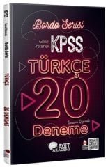 Eğit Akademi 2026 KPSS Türkçe Bordo 20 Deneme Çözümlü Eğit Akademi