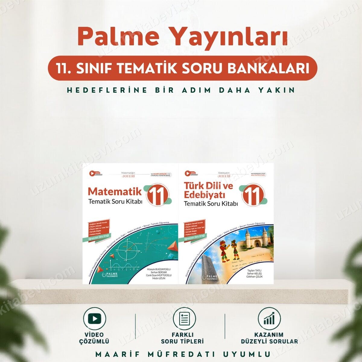 Palme Yayınları 11.Sınıf 2027 MATEMATİK-TÜRK DİLİ EDEBİYAT 2 KİTAP %100 Yeni Müfredat Tematik Soru Bankası (Yeni Ürün) - Palme Yayınları kitap kapağı