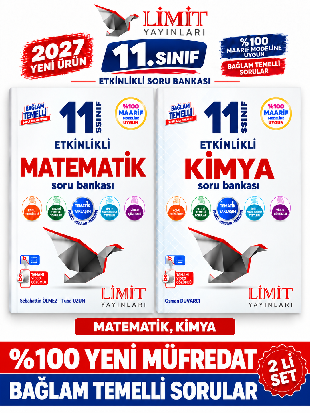 Limit Yayınları Limit 2027 11.Sınıf Matematik-Kimya 2 Kitap %100 YENİ MÜFREDAT Etkinlikli Soru Bankası Set(Yeni Ürün) - Limit Yayınları kitap kapağı