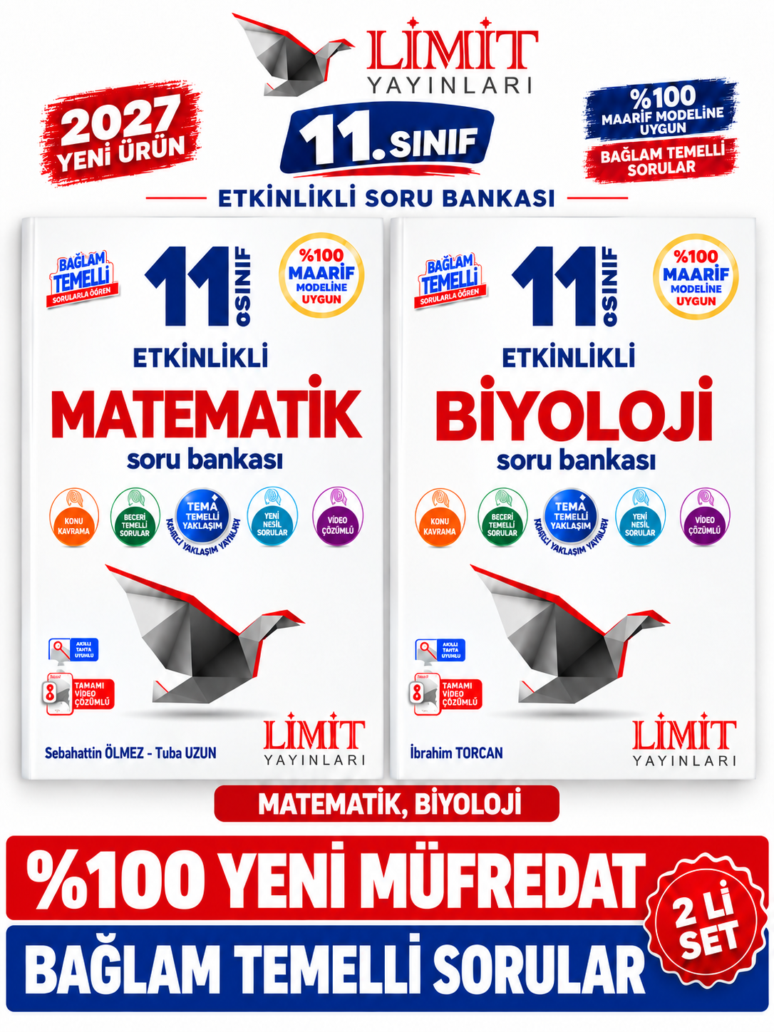 Limit Yayınları Limit 2027 11.Sınıf Matematik-Biyoloji 2 Kitap %100 YENİ MÜFREDAT Etkinlikli Soru Bankası Set(Yeni Ürün) - Limit Yayınları kitap kapağı