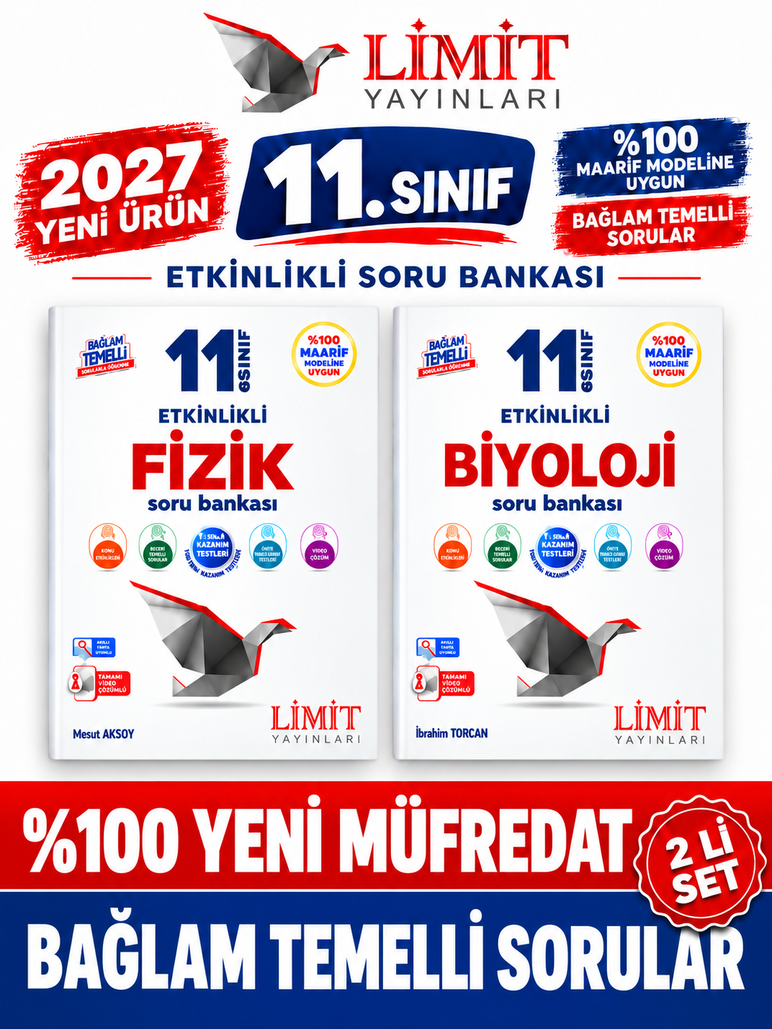 Limit Yayınları Limit 2027 11.Sınıf Fizik-Biyoloji 2 Kitap %100 YENİ MÜFREDAT Etkinlikli Soru Bankası Set(Yeni Ürün) - Limit Yayınları kitap kapağı