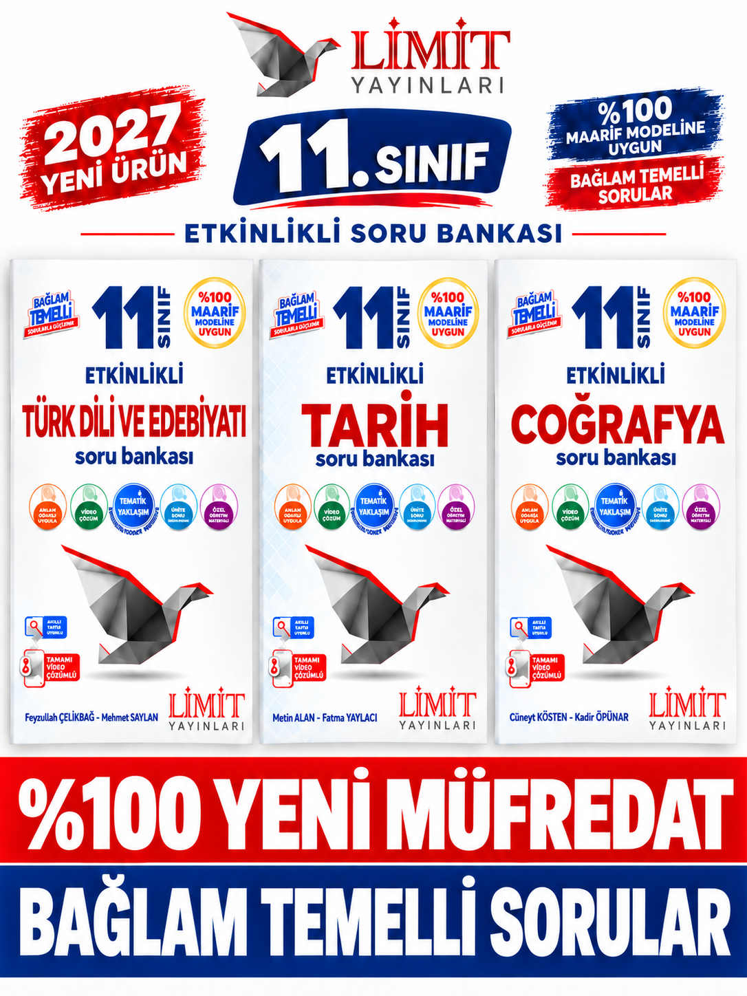 Limit Yayınları Limit 2027 11.Sınıf Edebiyat-Tarih-Coğrafya 3 Kitap %100 YENİ MÜFREDAT Etkinlikli Soru Bankası Set(Yeni Ürün) - Limit Yayınları kitap kapağı