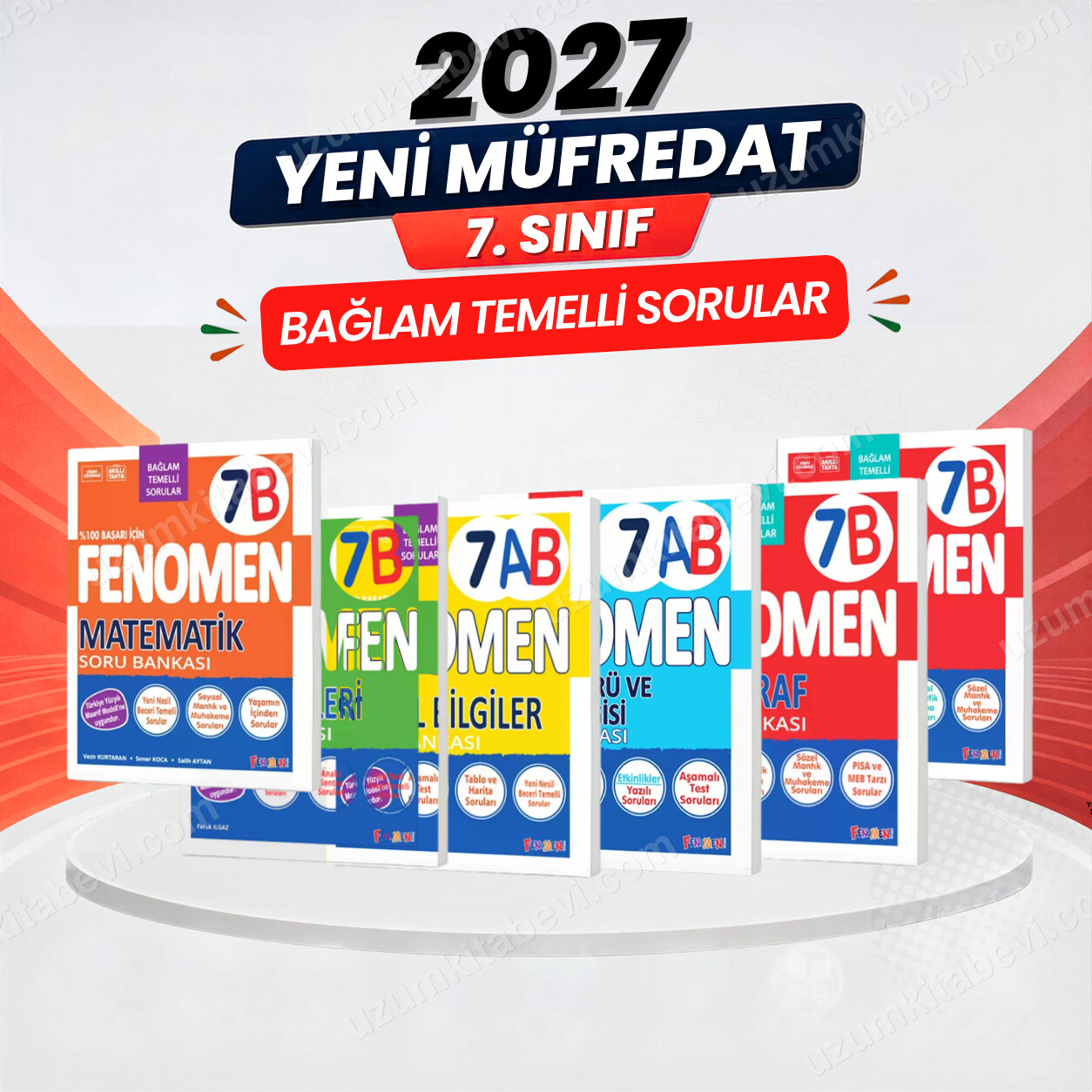 Fenomen Okul Yayınları 2027 7.Sınıf 7B MAT- 7B TÜRKÇE-7B FEN-7B PARAGRAF -7AB DİN-7AB SOSYAL Yeni Müfredat Soru Bankası Seti - FENOMEN OKUL YAYINLARI kitap kapağı