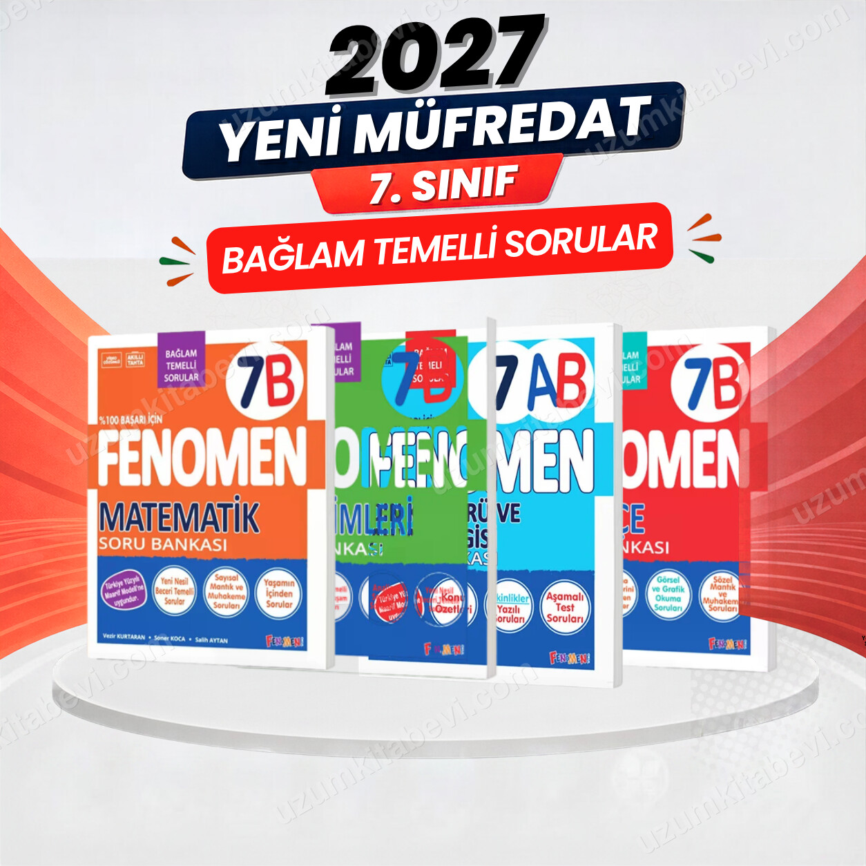 Fenomen Okul Yayınları 2027 7.Sınıf 7B MATEMATİK- 7B TÜRKÇE-7B FEN-7AB DİN KÜLTÜRÜ -Yeni Müfredat Soru Bankası Seti(4 KİTAP) - FENOMEN OKUL YAYINLARI kitap kapağı