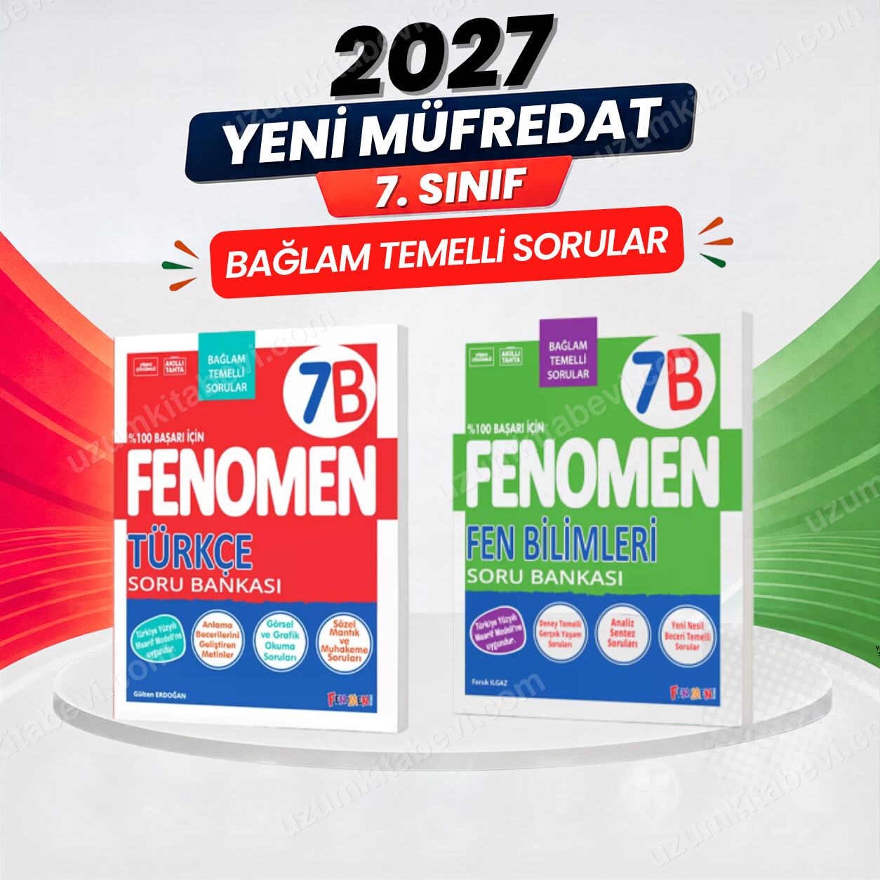 Fenomen Okul Yayınları 2027 7.Sınıf 7B FEN BİLİMLERİ- 7B TÜRKÇE Maarif Yeni Müfredat Soru Bankası Seti(2 KİTAP)(Orta-Zor) - FENOMEN OKUL YAYINLARI kitap kapağı