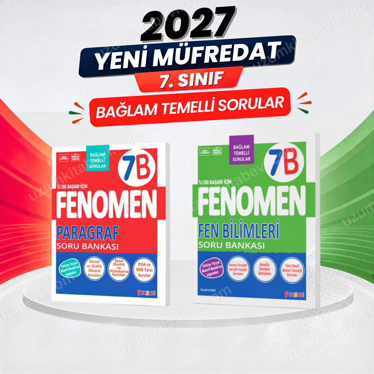 Fenomen Okul Yayınları 2027 7.Sınıf 7B FEN BİLİMLERİ- 7B PARAGRAF Maarif Yeni Müfredat Soru Bankası Seti(2 KİTAP)(Orta-Zor) - FENOMEN OKUL YAYINLARI kitap kapağı