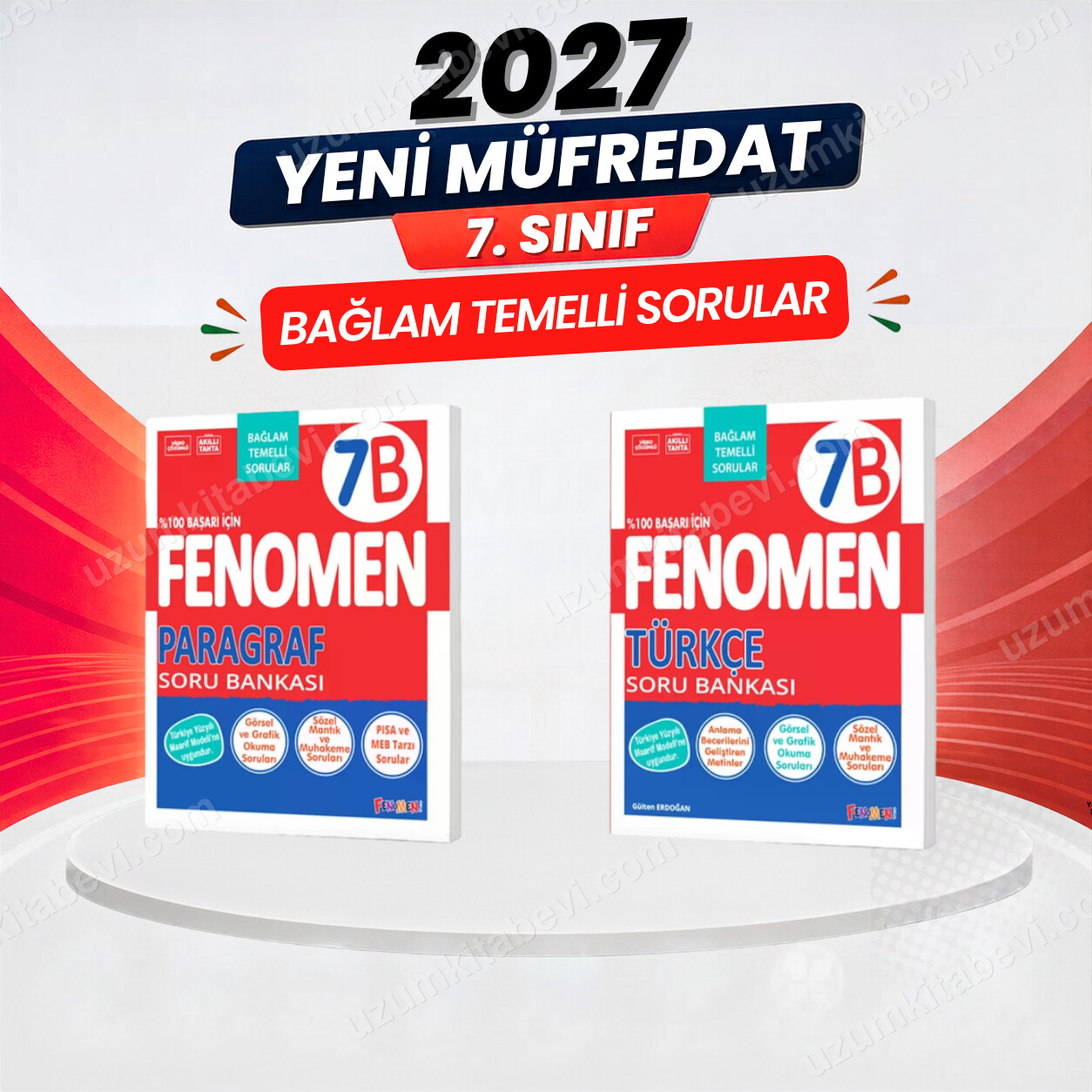 Fenomen Okul Yayınları 2027 7.Sınıf 7B TÜRKÇE- 7B PARAGRAF Maarif Yeni Müfredat Soru Bankası Seti(2 KİTAP)(Orta-Zor)(YENİ üRÜN) - FENOMEN OKUL YAYINLARI kitap kapağı