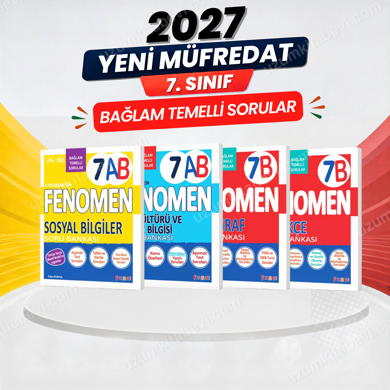 Fenomen Okul Yayınları 2027 7.Sınıf 7B TÜRKÇE-7B PARAGRAF -7AB SOSYAL -7AB DİN Yeni Müfredat Soru Bankası Seti(4 KİTAP)(YENİ üRÜN) - FENOMEN OKUL YAYINLARI kitap kapağı