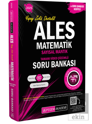 Pegem Akademi 2025 ALES Matematik Sayısal Mantık Tamamı Video Çözümlü Soru Bankası - Pegem Akademi Yayınları kitap kapağı