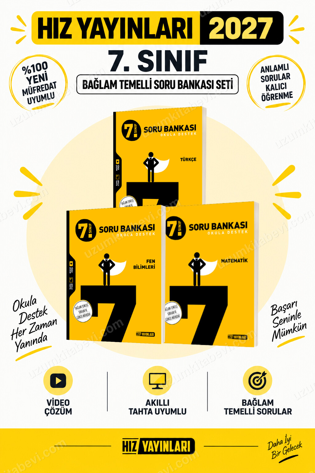 Hız Yayınları Hız 2027 7.Sınıf Matematik-Türkçe-Fen %100 Maarif Yeni Müfredat Beceri Temelli Soru Bankası Seti - Hız Yayınları kitap kapağı